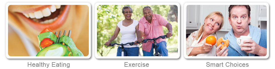 health eating, exercise, smart choices